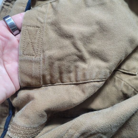 Duluth Trading Co Vintage Cargo Pants Men's Size 48 X 30 Tan Cotton Canvas - Picture 9 of 10